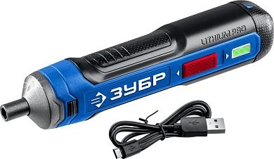 Отвертка аккум. PSD-4 "Профессионал" (4.0 В, 1.5 А/ч Li-Ion, 5 Нм, кор.) ЗУБР