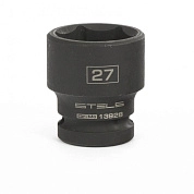Головка ударная шестигранная, 27 мм, 1/2", CrMo (13928) STELS