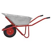 Тачка строительная BRADO 125 PROFI (до 125л, до 280кг, 1x4.00-8, пневмо, ось 16*100), BRADO