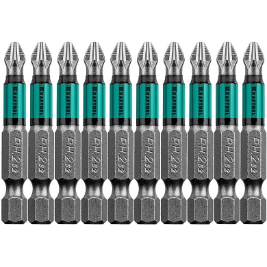 Бита PH2 L= 50 мм, 1/4", 10 шт. "Optimum Line" (26122-2-50-10) KRAFTOOL