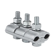 Зажим соединительный плашечный 3 болта М6 (D провода 9,6...11,4 мм) ПА-2-2 EKF PROxima