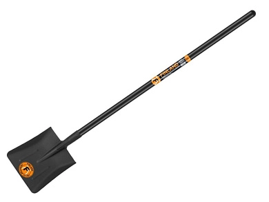 Лопата совковая с ребрами жесткости с удлиненным дерев. черенком 29*25*145см (1509-Ч) FINLAND