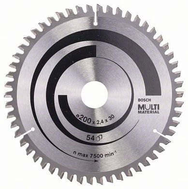 Диск пильный 200х30х2.4/1.8x54 MultiMaterial (2 608 640 510) BOSCH