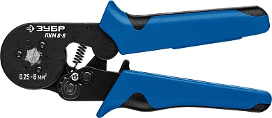Пресс-клещи для втулочных наконечников 0.25 - 6 мм.кв "ПКМ-6-6""Профессионал" (22654_z01) ЗУБР