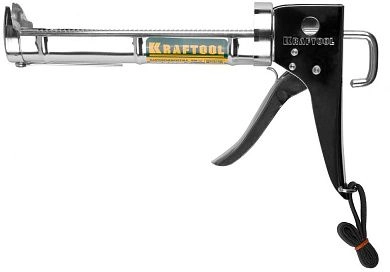 Пистолет для герметика, 320мл, полукорпусной, хром. "Professional" (06671_z01) KRAFTOOL