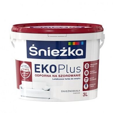 Краска Sniezka EKO plus, белая, 3.0л
