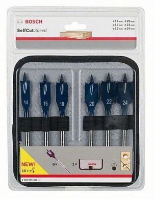 Набор из 6 плоскофрезерных сверл Self Cut (2 608 595 424) BOSCH