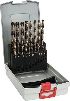 Набор сверл по металлу 1.0-10.0 мм, HSS-Co, 19шт. (2 608 587 014) BOSCH