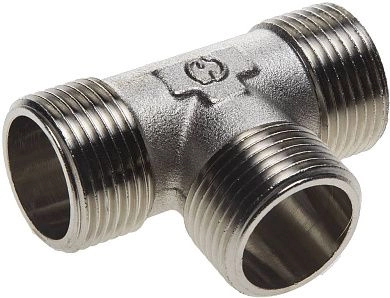 Тройник никелированная латунь, ш/ш/ш, 1" (51051-1) GENERAL FITTINGS