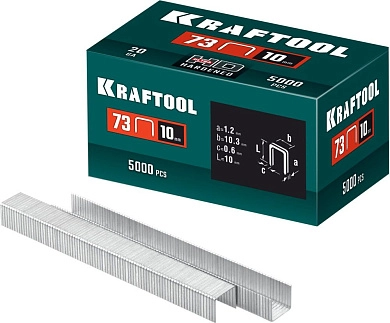Скобы для плайера,10мм, тип 73, 5000 шт (31773-10) KRAFTOOL