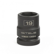 Головка ударная шестигранная, 19 мм, 1/2", CrMo (13924) STELS