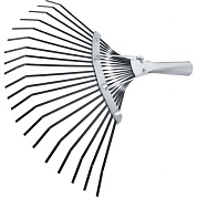 Грабли веерные стальные, 385 мм, 20 плоских зубьев, оксидированные, без черенка (61778) СИБРТЕХ