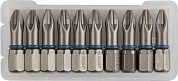 Бита PZ2  L=  25мм, торсионная, кованая, 10шт. "ЭКСПЕРТ" (26013-2-25-10) ЗУБР