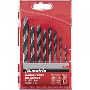 Набор сверл по дереву с 6-гр. хвост., d=3-4-5-6-7-8-9-10мм, 8пр. (70285) MATRIX