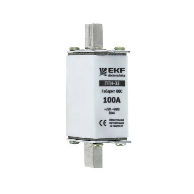 Вставка плавкая ППН-33 100/40А (660В 40А AC) fus-33/100/40 EKF PROxima