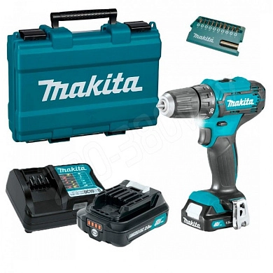 Дрель-шуруповерт аккум. DF 333 DAX13 (12.0 В, 2 акк. х 2.0 А/ч Li-Ion, 30 Нм, чем.) MAKITA