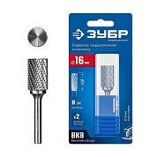 Борфреза цилиндр. с торцев. зубьями, 16х25х70 мм, тив B, хв-к 6 мм "ПРОФЕССИОНАЛ" (28801-16-25) ЗУБР