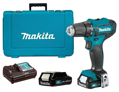 Дрель-шуруповерт аккум. DF 333 DWYE4 (12.0 В, 2 акк. х 1.5 А/ч Li-Ion, 30 Нм, чем.) MAKITA