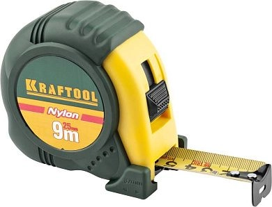 Рулетка 9м / 25мм с ударостойким обрез. корп. "NYLON" (34122-09_z01) KRAFTOOL
