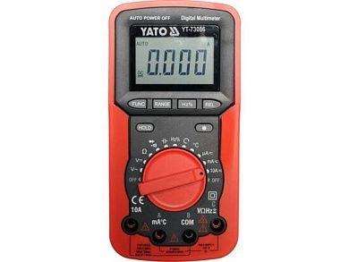 Мультиметр цифровой 0-600 В/последовательность фаз (YT-73086) YATO