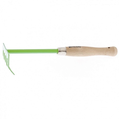 Грабли 5-зубые, 90х330 мм, стальные, деревянная рукоятка (61755) PALISAD