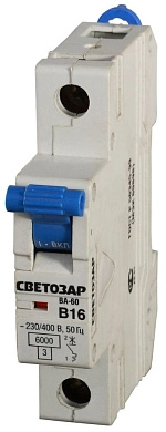 Выключатель автоматический 1-полюсный, 32 A, "B", откл. сп. 6 кА, 230/400В (SV-49051-32-B) СВЕТОЗАР