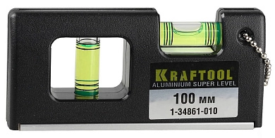 Уровень магнитный 100мм, 2 ампулы "PRO" "МИНИ" (1-34861-010) KRAFTOOL
