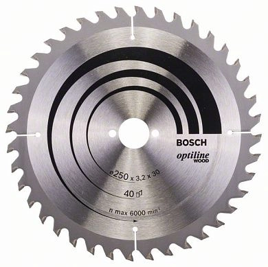 Диск пильный 250х30х3.2х40 Optiline Wood (2 608 640 670) BOSCH