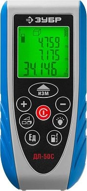 Дальномер лазерный "ДЛ-50 C", точность 1.5мм, дальность 50м, класс защиты IP54, Эксперт (34933_z01) ЗУБР
