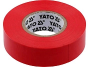 Изолента ПВХ, 19мм х 20м х 0,13мм, красная (YT-8166) YATO