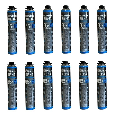 Пена монтажная проф. -10/+35 65L 850мл KANZLER PRO MAX 65L (уп. 12 шт)