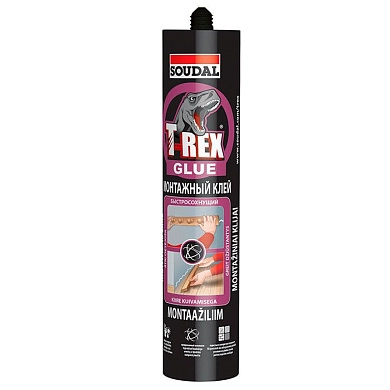 Клей монтажный  T-Rex быстросохнущий бежевый 310 мл, SOUDAL