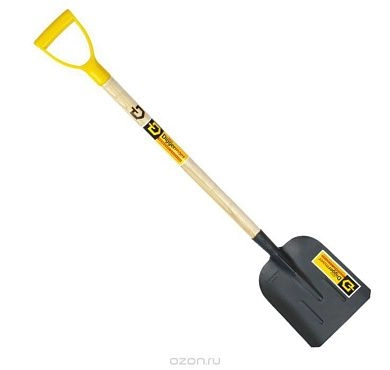 Лопата из рельсовой стали совковая песочная тип1 с черенком и ручкой (Diggermaer)