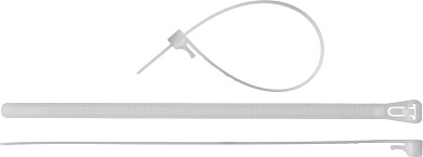 Хомут стяжка нейлон Ø 7.5x150 мм разъемный белый 100шт. (309240-75-150) ЗУБР