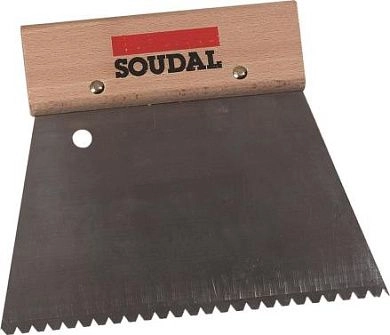 Шпатель для нанесения клея  Trowel B-3, SOUDAL