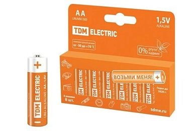 Батарейка щелочная LR6 AA Alkaline 1,5V (SQ1702-0009) TDM