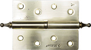 Петля дверная разъемная "ЭКСПЕРТ", 1 подшипник, цвет мат. латунь (SB), левая, с крепежом, 100х75х2,5мм,2шт (37605-100-3L) ЗУБР