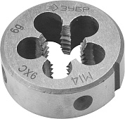 Плашка "МАСТЕР" круглая ручная для нарезания метрической резьбы, мелкий шаг, М14 x 1,5 (4-28022-14-1.5) ЗУБР