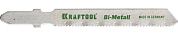 Полотна KRAFTOOL, T118AF, для эл/лобзика, Bi-Metall, по металлу (1,5-2мм), EU-хвост., шаг 1,2мм, 55м