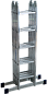 Лестница-трансформер алюм. шарнирная многоцелевая TL (4х5 ступ. 152/576см, 15.1кг) АЛЮМЕТ фото3