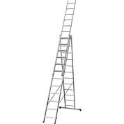 Лестница алюминиевая 3-х секц. NV2230 (12 ступ. 317/550см, 16.9кг) Новая Высота