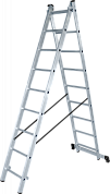 Лестница алюминиевая 2-х секц. NV1220 (13 ступ. 344/605см, 10.2кг) Новая Высота