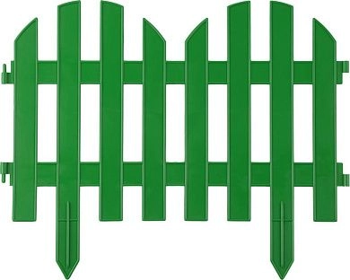 Забор декоративный "ПАЛИСАДНИК", 28x300см, зеленый (422205-G) Grinda
